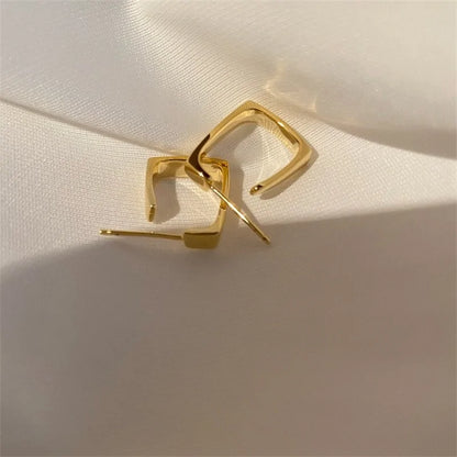 Gold Square Hoop Earrings