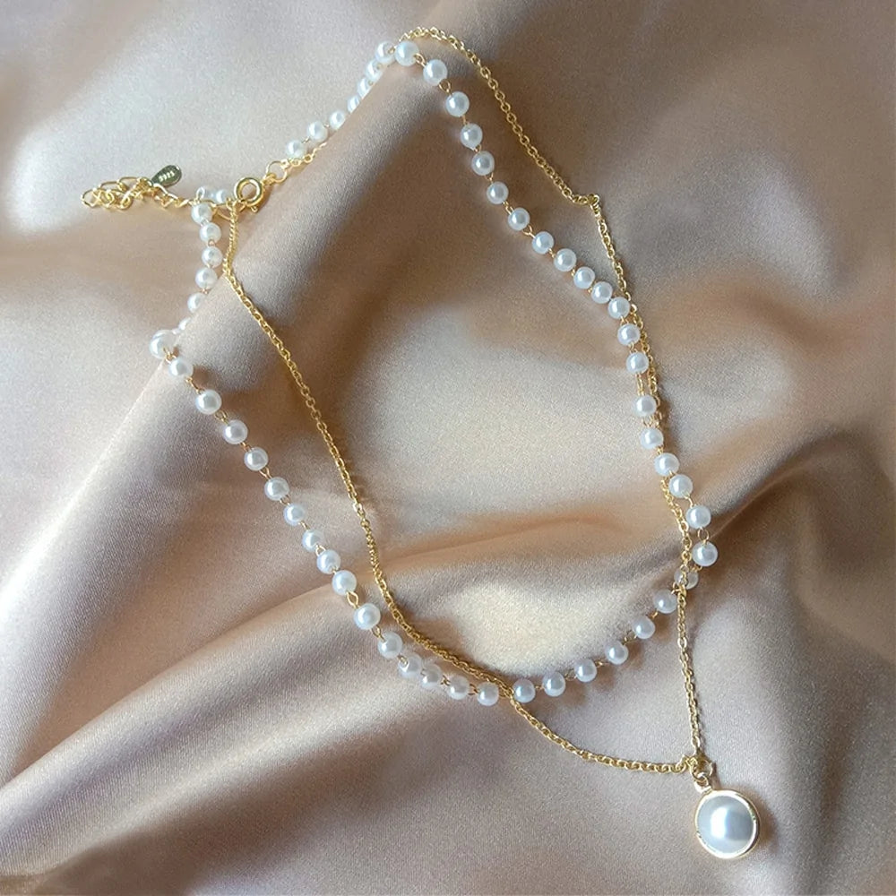 Set Pearl Choker Necklace