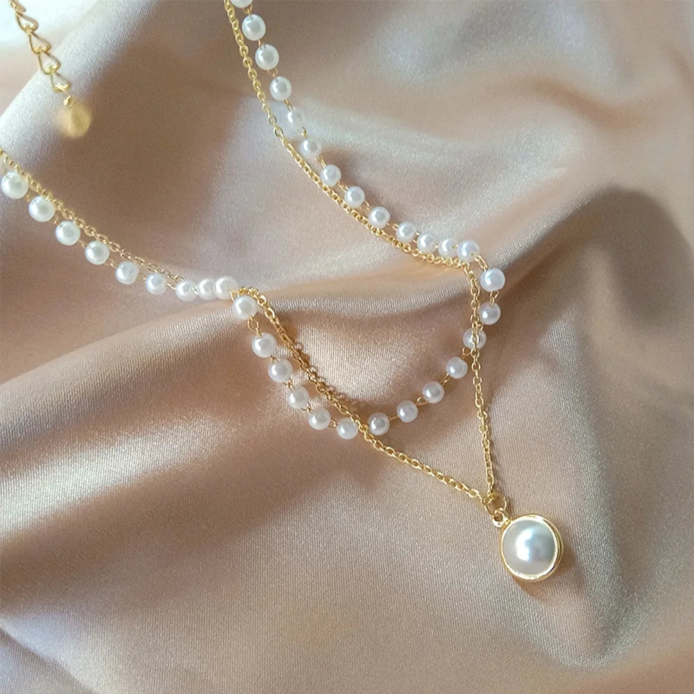 Set Pearl Choker Necklace